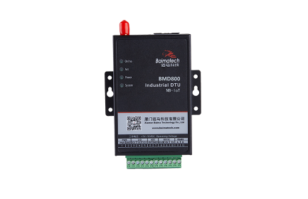 BMD800 NB-IoT 無(wú)線數(shù)傳DTU，基于NB-IoT網(wǎng)絡(luò)提供窄帶無(wú)線通信與低速率數(shù)據(jù)傳輸。NB-IoT物聯(lián)網(wǎng)終端，具有連接量大，覆蓋面廣，穿透性好，功耗低、成本低等強(qiáng)大優(yōu)勢(shì)。